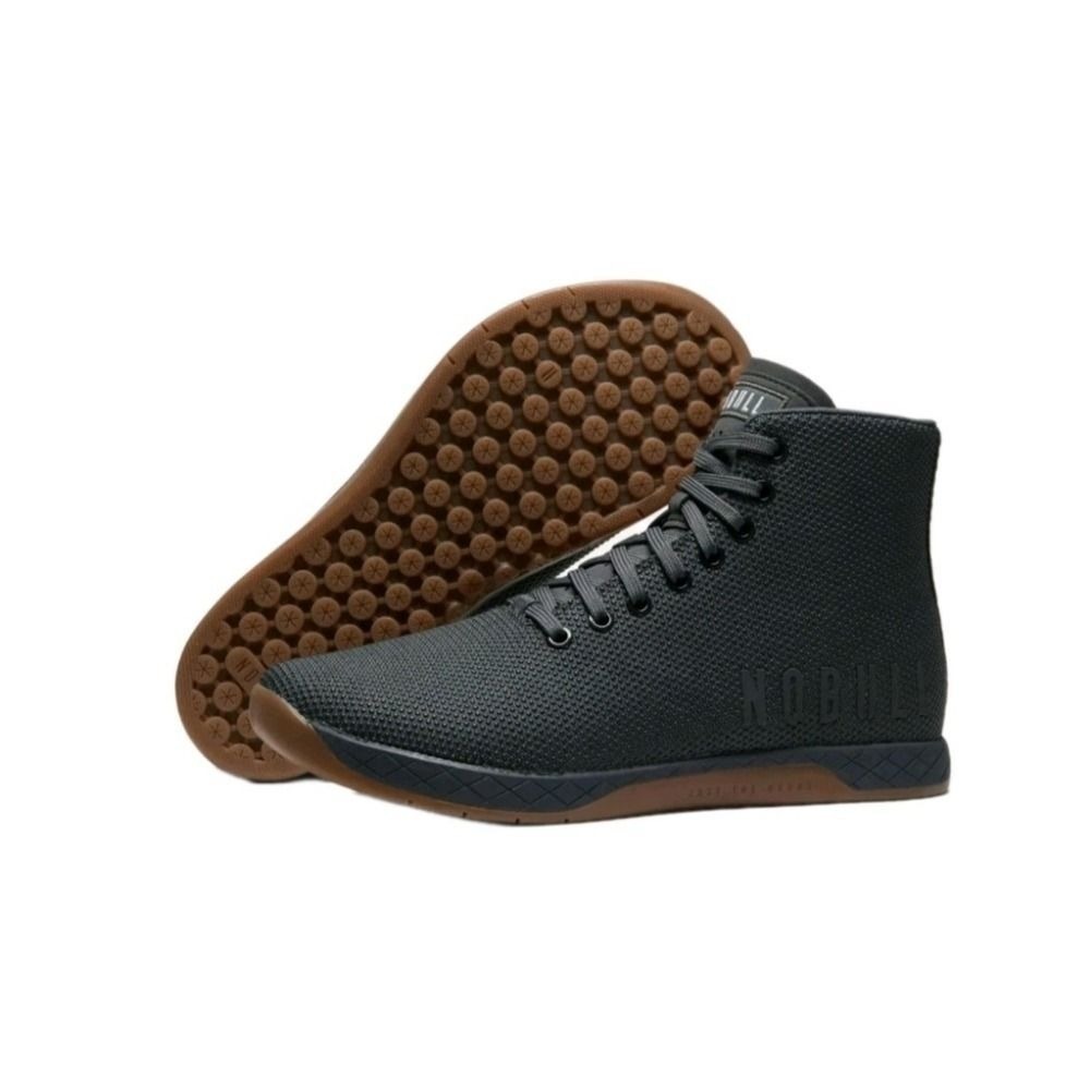 NOBULL High-Top Trainer Mens‎ 7.5 Dark Grey Gum SuperFabric Crossfit Gym Shoes